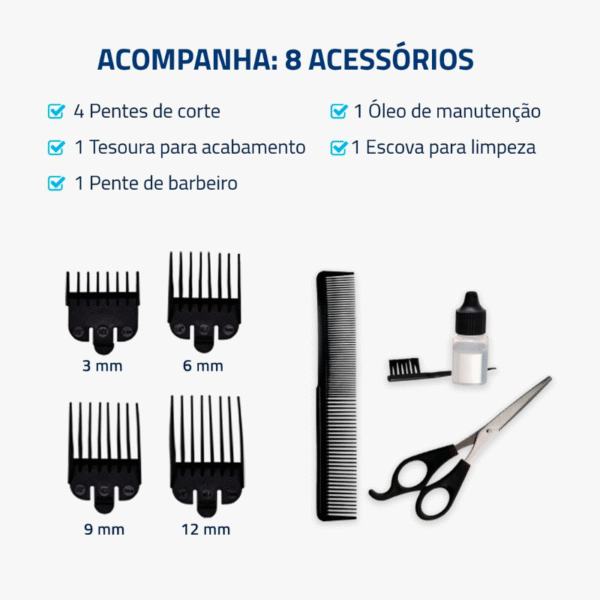 Máquina De Cortar Cabelo Mondial Cr-07 Cr7 220V - Imagem 5
