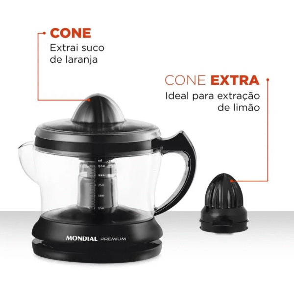 Espremedor Mondial Premium E-02 Preto - Imagem 3