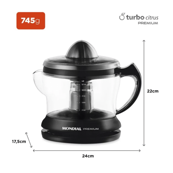 Espremedor Mondial Premium E-02 Preto - Imagem 5
