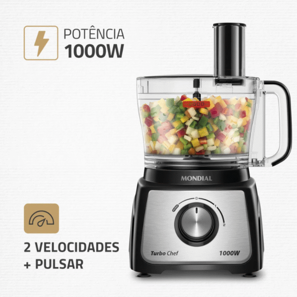 Multiprocessador Mondial Mpn-01-B Preto 220V - Imagem 3