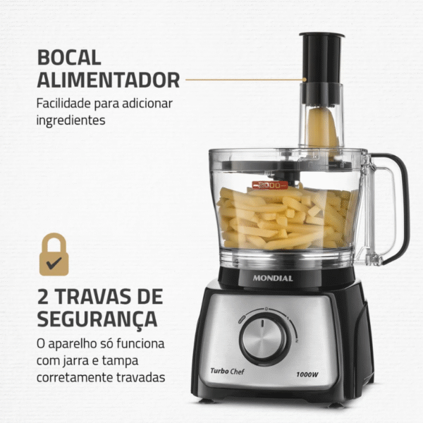 Multiprocessador Mondial Mpn-01-B Preto 220V - Imagem 6