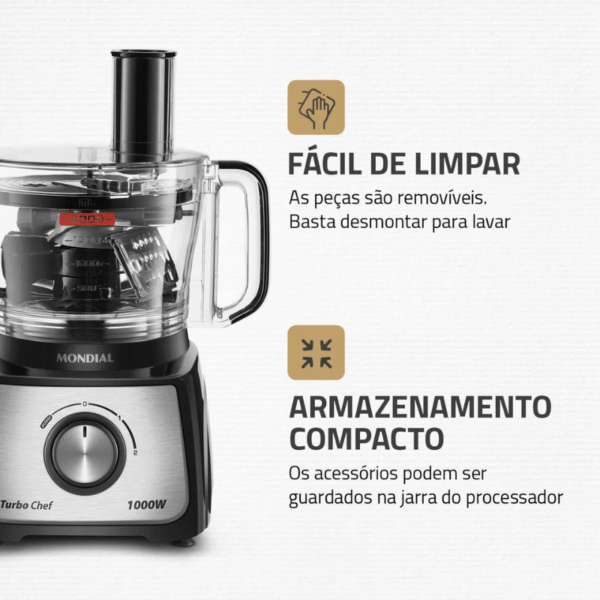 Multiprocessador Mondial Mpn-01-B Preto 220V - Imagem 7