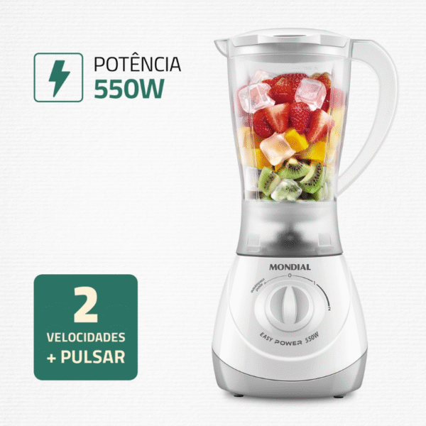 Liquidificador Mondial L-550-W 220V Branco - Imagem 2