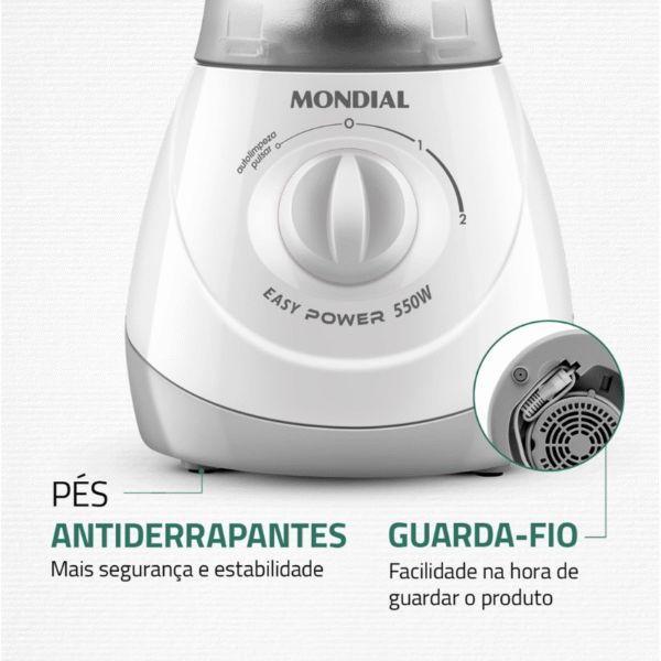 Liquidificador Mondial L-550-W 220V Branco - Imagem 5