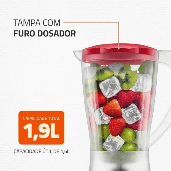 Liquidificador Mondial L-550-R 220V Vermelho - Imagem 4