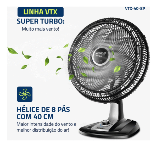 Ventilador Mondial 40Cm Super Turbo Vtx-40-8P 220V - Imagem 4