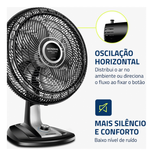 Ventilador Mondial 40Cm Super Turbo Vtx-40-8P 220V - Imagem 6