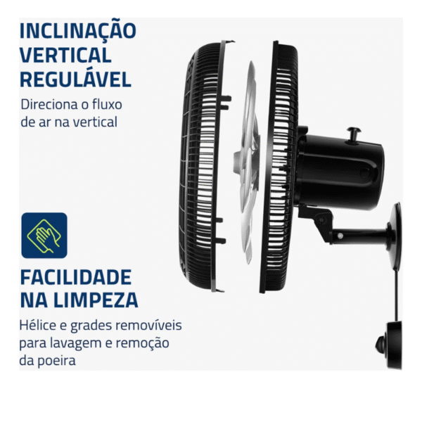 Ventilador Mondial 40Cm Super Turbo Vtx-40P-8P 220V Parede - Imagem 3