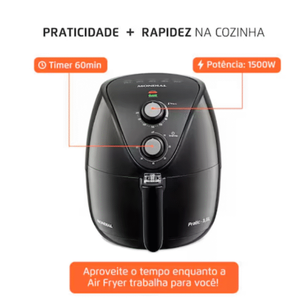 Fritadeira Mondial New Pratic 3,5L Af-31 - Imagem 7