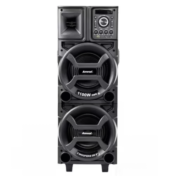 Caixa Amplificada Amvox Aca 1101 Black Duplo 8