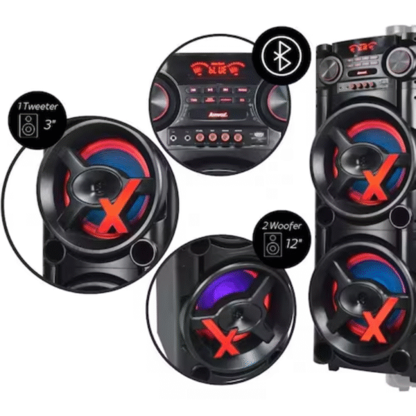 Caixa Amplificada Amvox Aca 1900 New X Sfm - Imagem 3