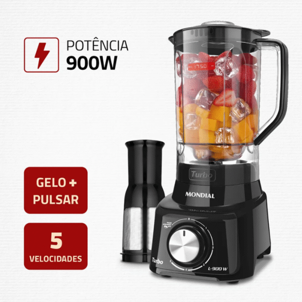 Liquidificador Mondial L-900-Fb - Preto - Imagem 2