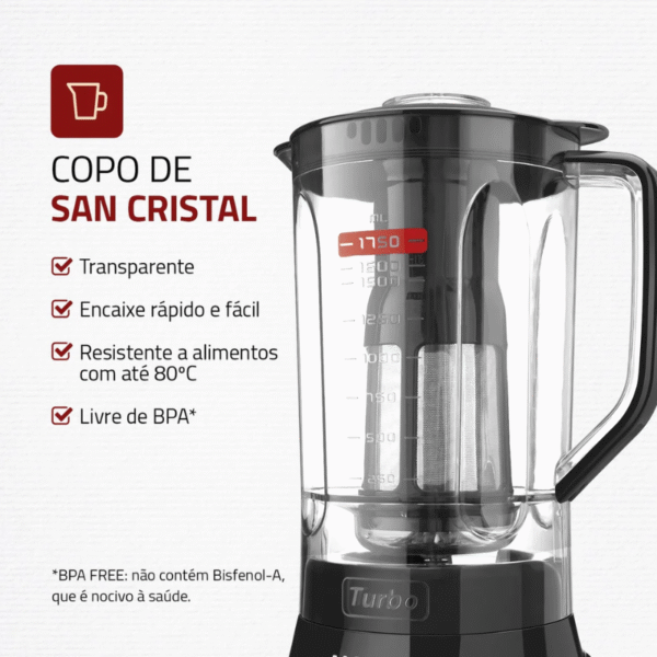 Liquidificador Mondial L-900-Fb - Preto - Imagem 3