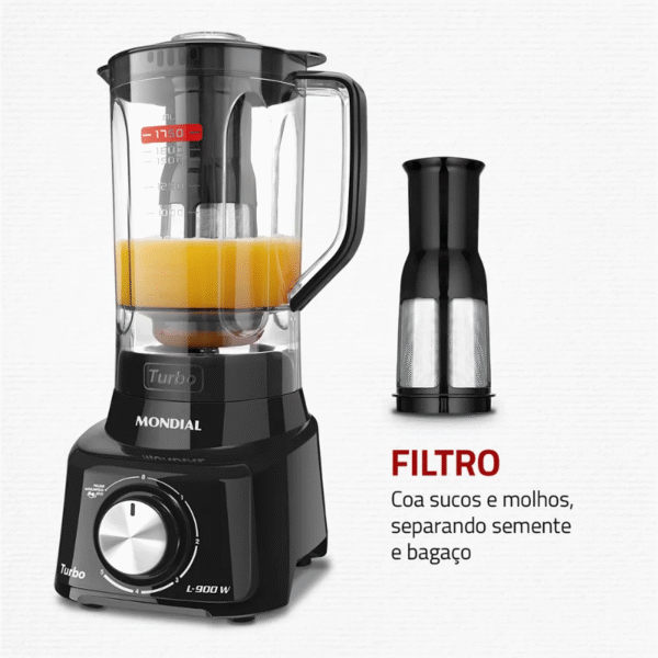 Liquidificador Mondial L-900-Fb - Preto - Imagem 4