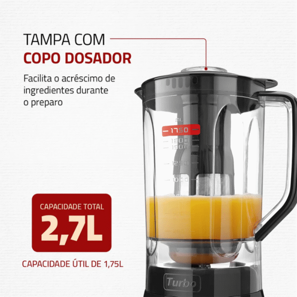 Liquidificador Mondial L-900-Fb - Preto - Imagem 5