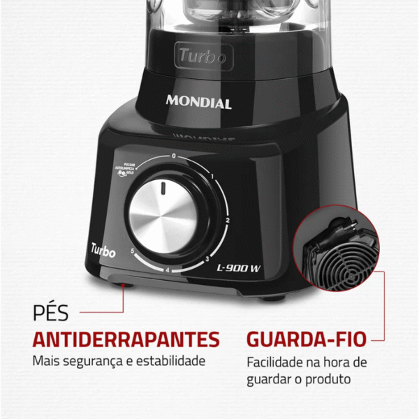 Liquidificador Mondial L-900-Fb - Preto - Imagem 7