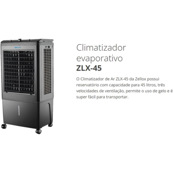 Climatizador Zellox Zlx 45 Litros 150W 220V - Imagem 4