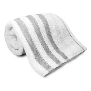 Toalha Banhao Jacquard Asti Corttex Branco 80Cm X 1,50M