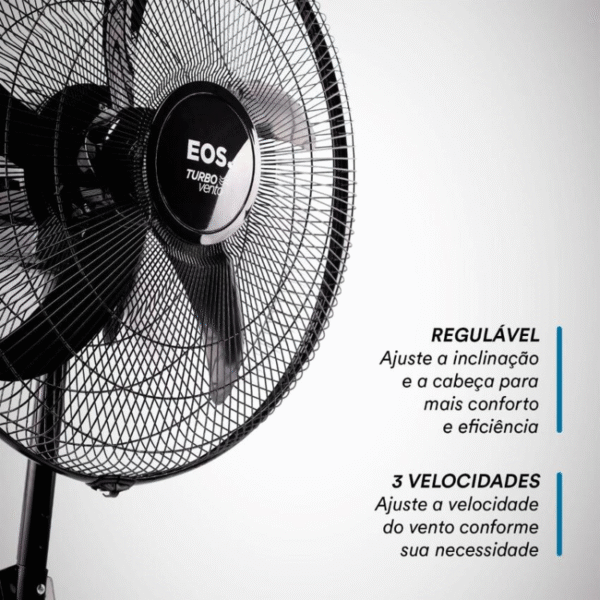 Ventilador De Parede Eos 5 Pás Turbo Vento Evp50 Bivolt - Imagem 6