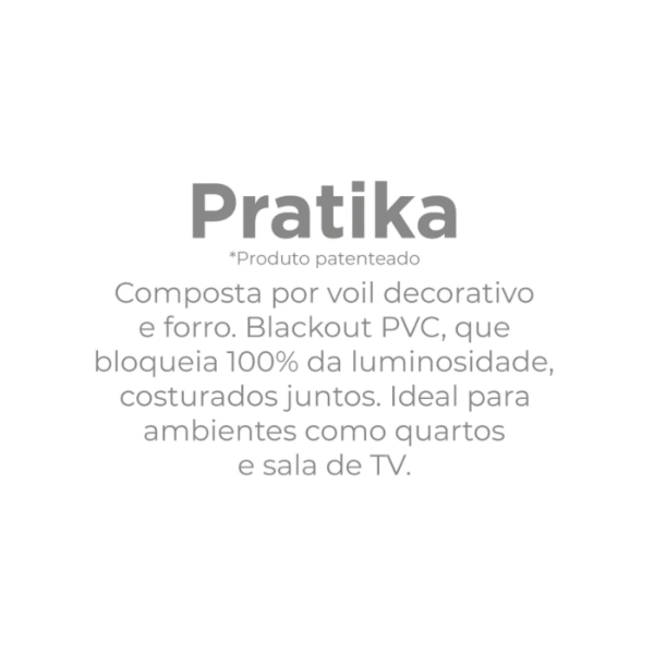Cortina Bella Janela Pratika Lisa Slim/Branco - 2,60M X 1,70M - Imagem 4