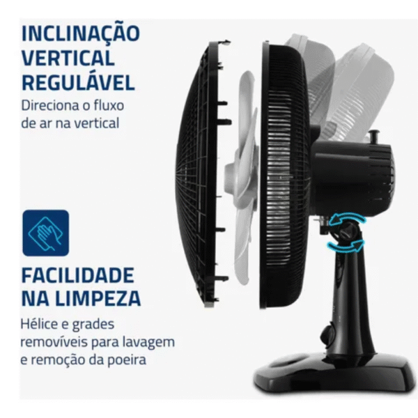 Ventilador Mondial 30Cm Super Power Vsp-30-B 220V Preto - Imagem 3