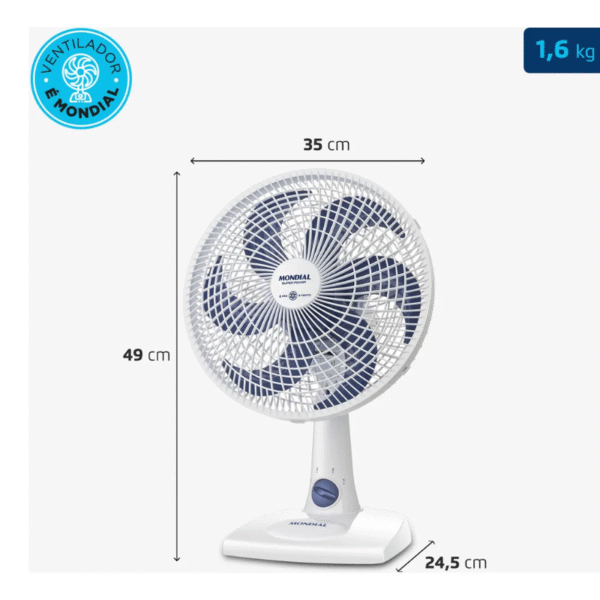 Ventilador Mondial 30Cm Super Power Vsp-30-W 220V Branco - Imagem 6