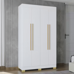 Roupeiro Poquema Barcelona 4 Portas 2 Gavetas - Branco