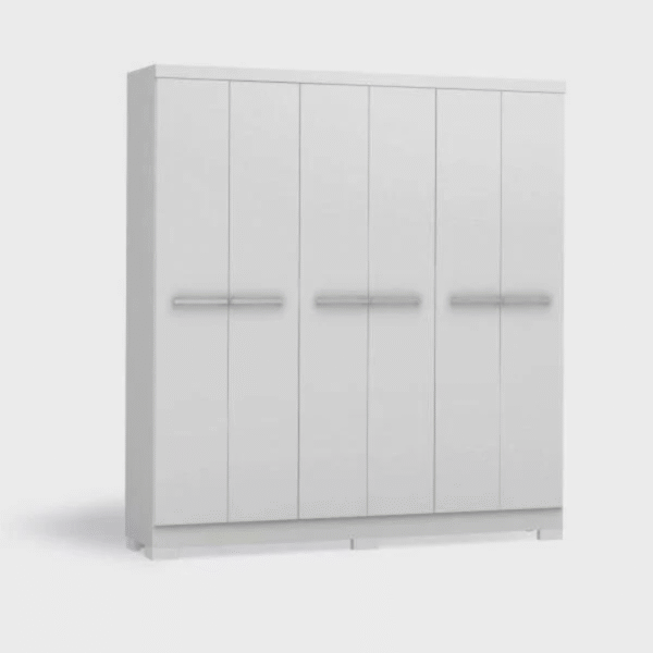 Roupeiro Kappesberg 6 Portas E 2 Gavetas Branco De Madeira - E530-Branco - Imagem 2