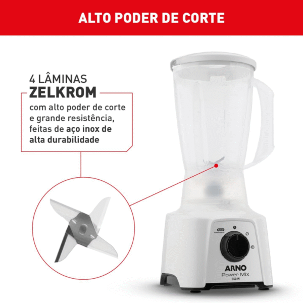 Liquidificador Arno Lq12 - Branco - Imagem 5