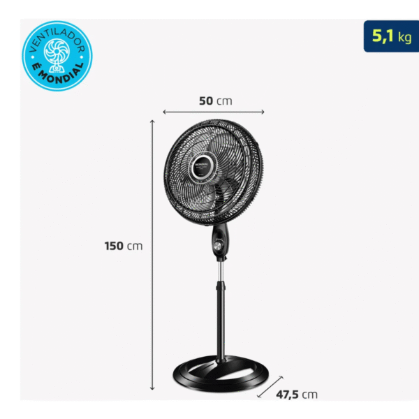 Ventilador Mondial 40Cm Coluna - Vtx-40C-8P - Imagem 7