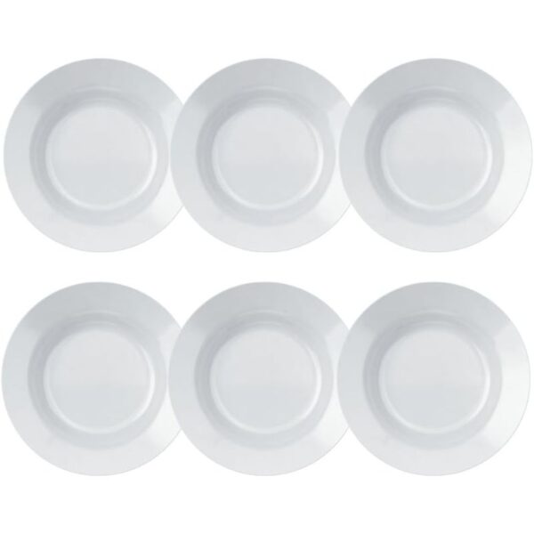 Jogo De Pratos Fundos Menu Opaline 6Pc