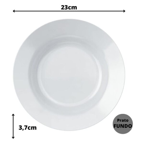 Jogo De Pratos Fundos Menu Opaline 6Pc - Imagem 2