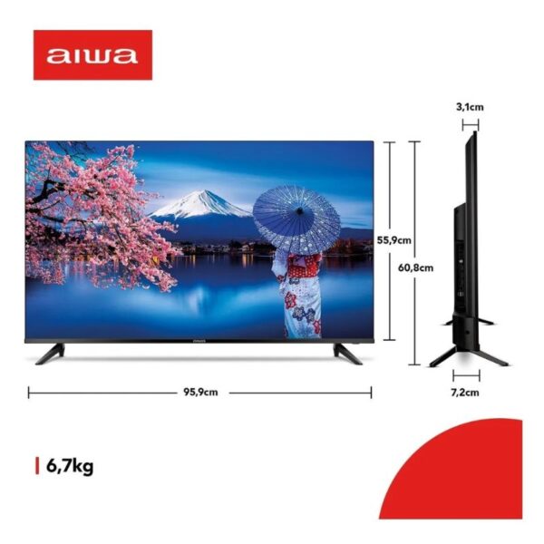 Tv Aiwa 43 Polegadas Android - Borda Infinita Aws-Tv-43-Bl-02-A Bivolt - Imagem 3