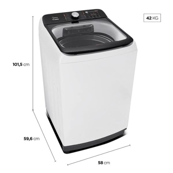 Máquina De Lavar Midea Wave Agitator 13 Kg Ma512W130A/Wkbr05 - Branca - Imagem 4