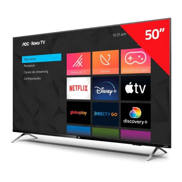 Tv Aoc 50U6125/78G Led Roku Smart 4K Wifi - 50P - Imagem 4