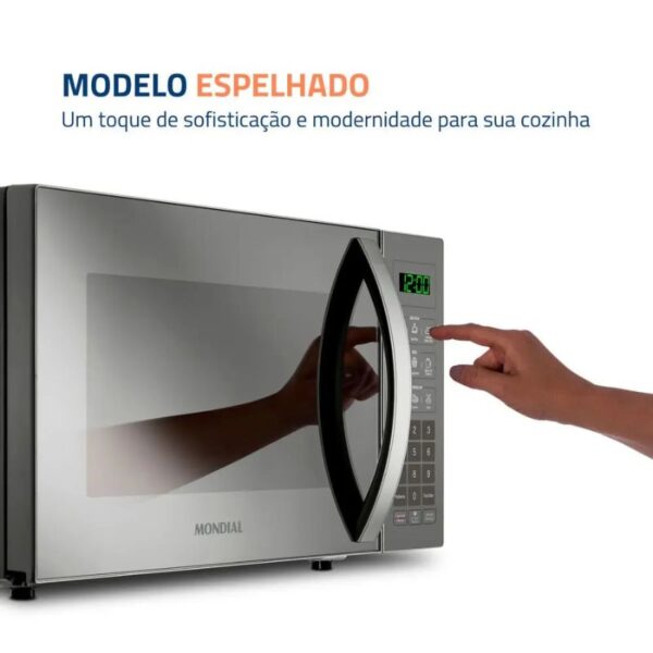 Micro-Ondas Mondial 21L Espelhado Mo-01-21-E - Imagem 4