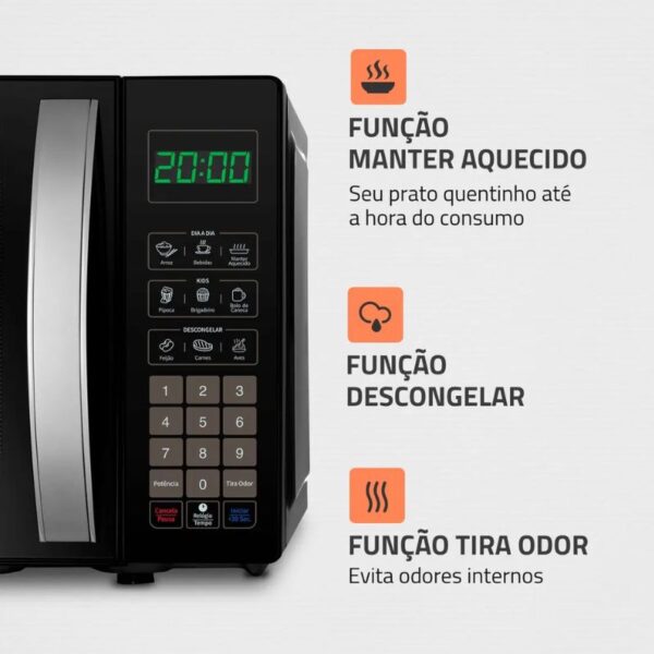Micro-Ondas Mondial 21L Preto Mo-01-21-B - Imagem 4