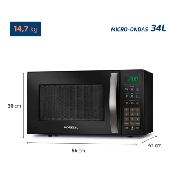 Micro-Ondas Mondial 34L Mo-02-34-B - Imagem 2