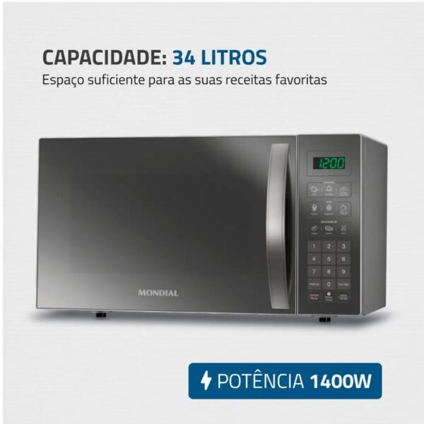 Micro-Ondas Mondial 34L Mo-02-34-E - Imagem 5