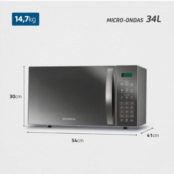 Micro-Ondas Mondial 34L Mo-02-34-E - Imagem 2