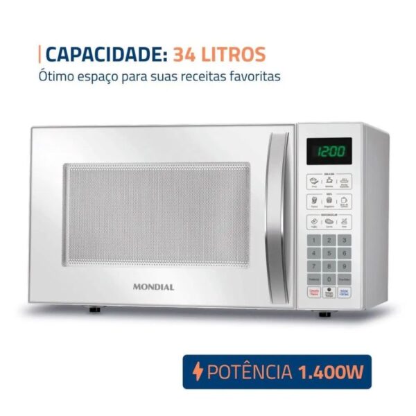 Micro-Ondas Mondial 34L Mo-02-34-W - Imagem 5