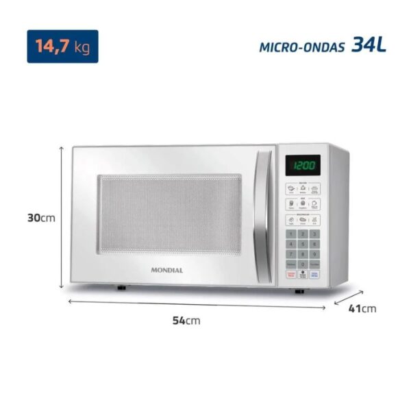 Micro-Ondas Mondial 34L Mo-02-34-W - Imagem 2