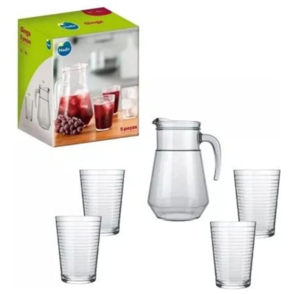Conjunto Nadir Ginga Jarra E Copo 5 Pcs - 13080201488360 - Imagem 5