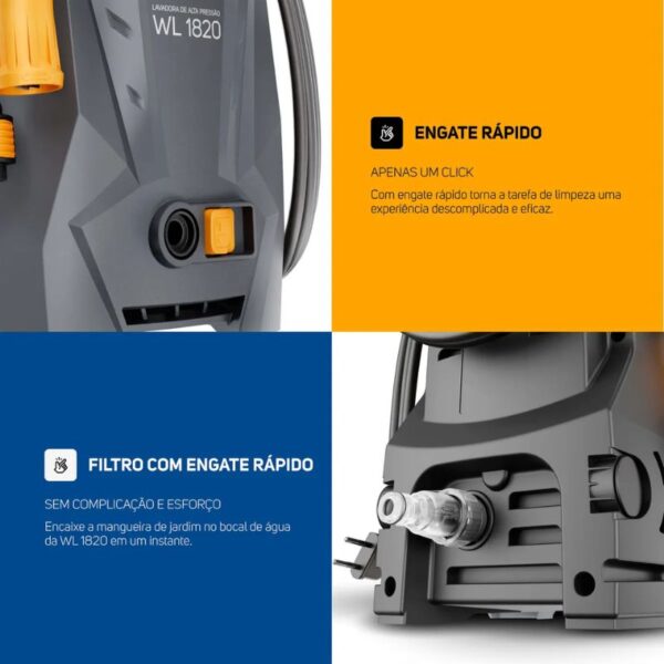 Lavadora De Alta Pressão Wap 1400W 1500Psi Wl1820 - Fw009452 - Imagem 4