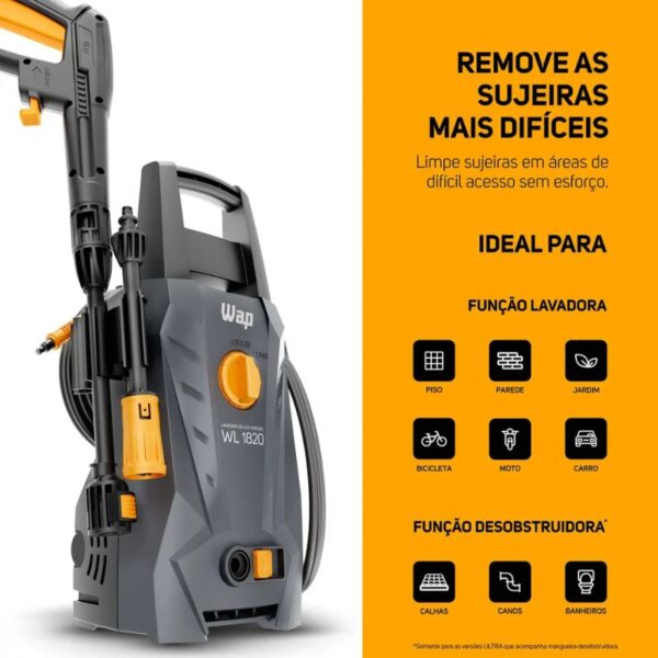 Lavadora De Alta Pressão Wap 1400W 1500Psi Wl1820 - Fw009452 - Imagem 2