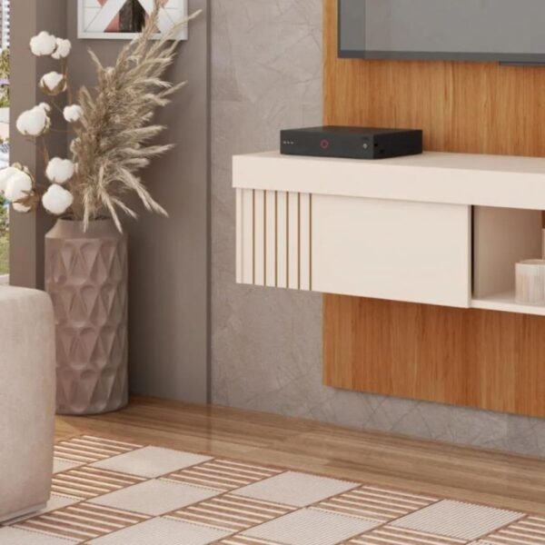 Painel Caemmun Jade 1,20M Freijó/Off White - Imagem 7