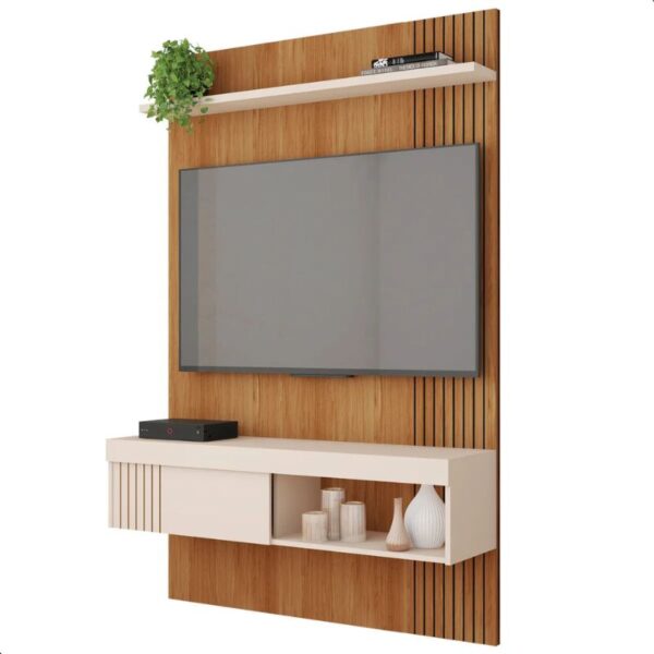Painel Caemmun Jade 1,20M Freijó/Off White - Imagem 4