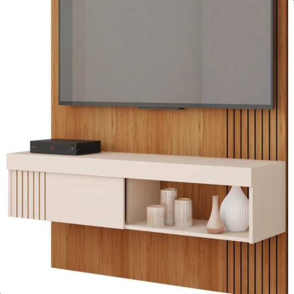 Painel Caemmun Jade 1,20M Freijó/Off White - Imagem 2