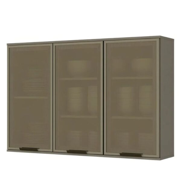 Cozinha Henn Connect C80 Aéreo 3 Portas 1,20M Com Vidro Duna/Cristal - Imagem 2