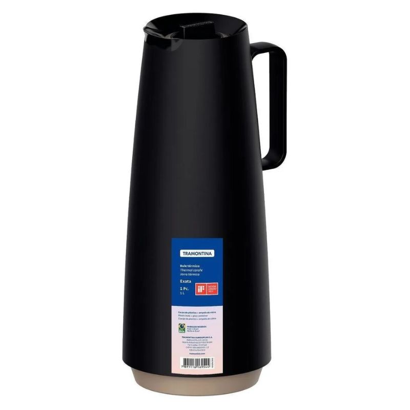 Bule térmico tramontina 1.0l preto exata